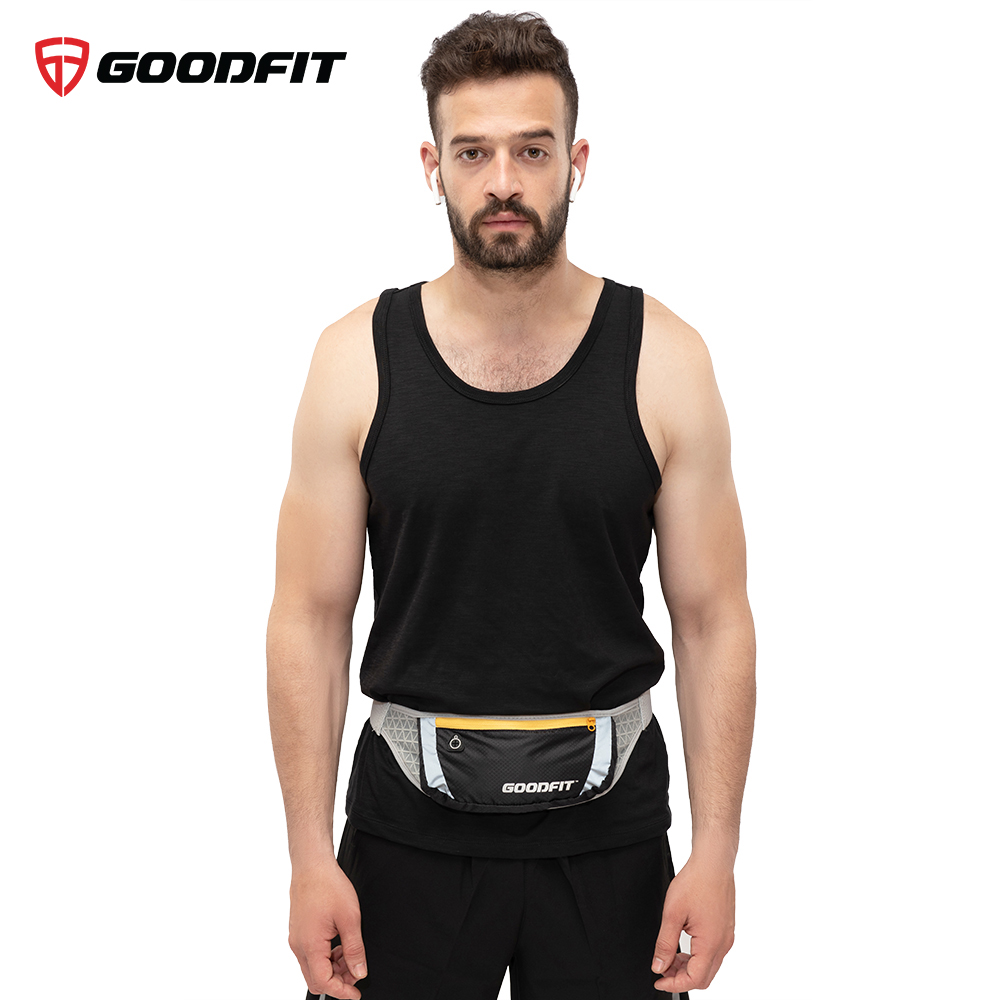 Túi đeo hông, đai chạy bộ nhiều ngăn chống nước, có phản quang Goodfit GF102RB