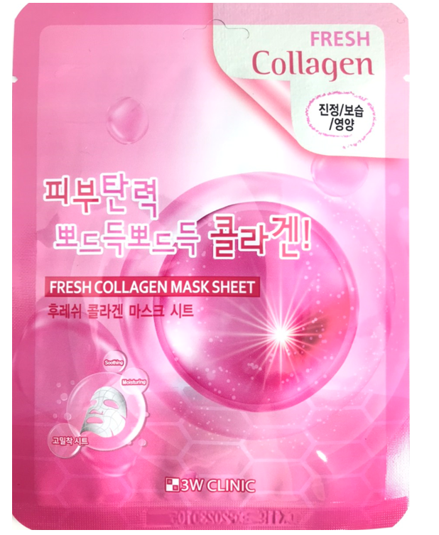 Combo Bộ 2 Sản Phẩm Dưỡng Da Collagen 3W Clinic Hàn Quốc ( Sữa Rửa Mặt + Mặt Nạ )