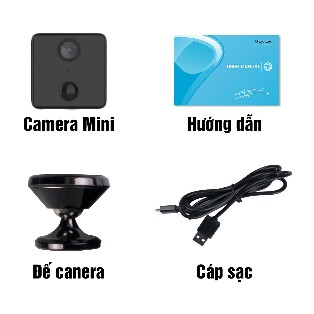 Camera Mini IP Vstarcam C90S 2 Trong 1 Camera Giám Sát Và Camera Hành Trình Ô Tô 2.0M Full HD 1080P WiFi Siêu Nhỏ Gọn, Hồng Ngoại Ẩn Ban Đêm, Xem Trực Tiếp Từ Xa Bằng Điện Thoại, PC, iPad - Hàng Chính Hãng