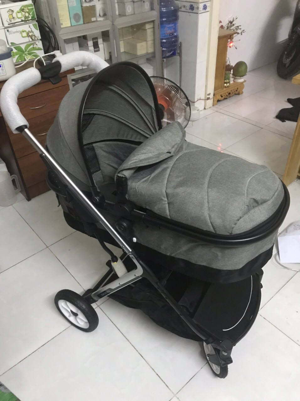 Xe đẩy nôi cao cấp 2 chiều 3 tư thế, siêu nhẹ 9kg, gấp gọn thành vali xách có túi đi kèm mẫu mới