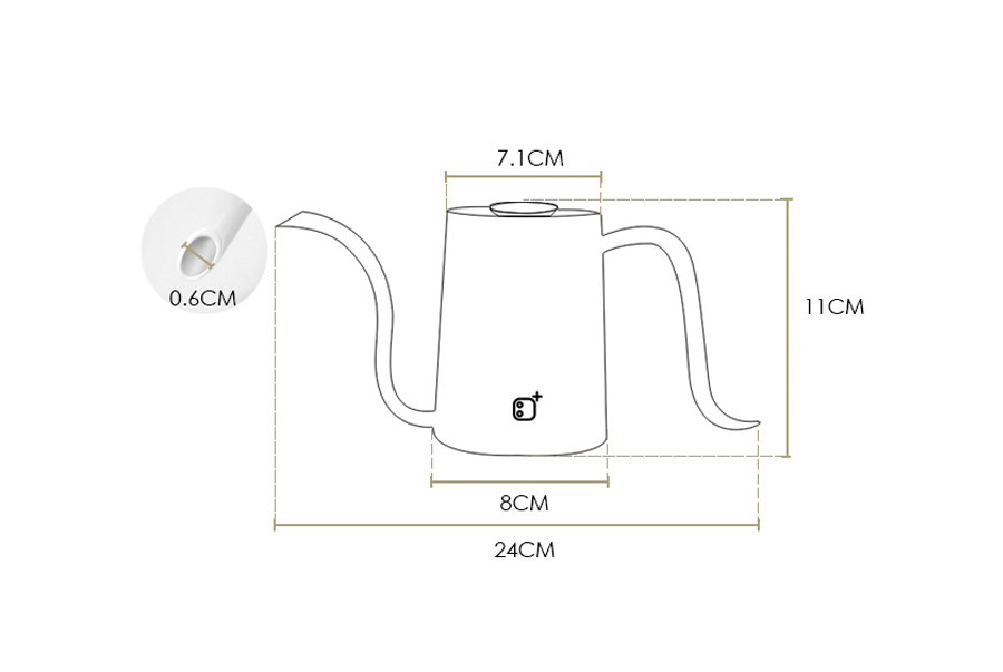 Ấm rót chuyên dụng pha chế cafe B+ Pour Over Pot - 480ml - Chính hãng Brewista