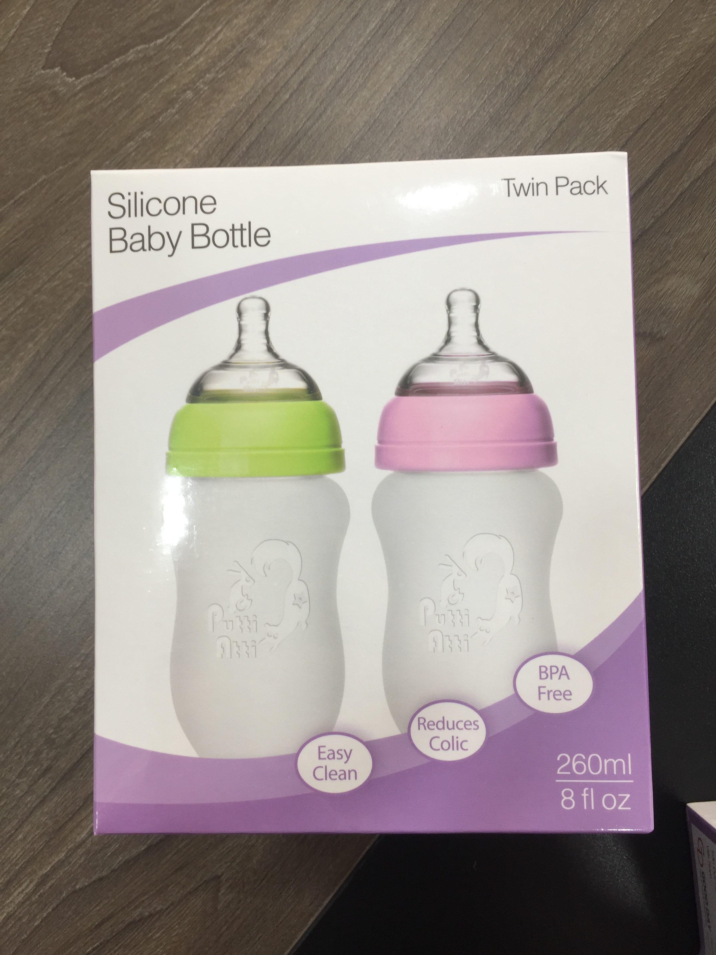 Hộp 2 bình sữa silicone Putti Atti 260ml cho bé yêu - Hàng chính hãng Hàn Quốc