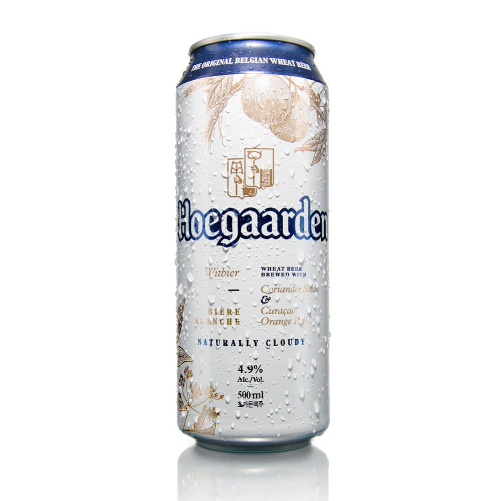 Thùng 12 Lon Bia Hoegaarden White Bỉ - Bia Lúa Mỳ Chính Hiệu (500ml/ lon)