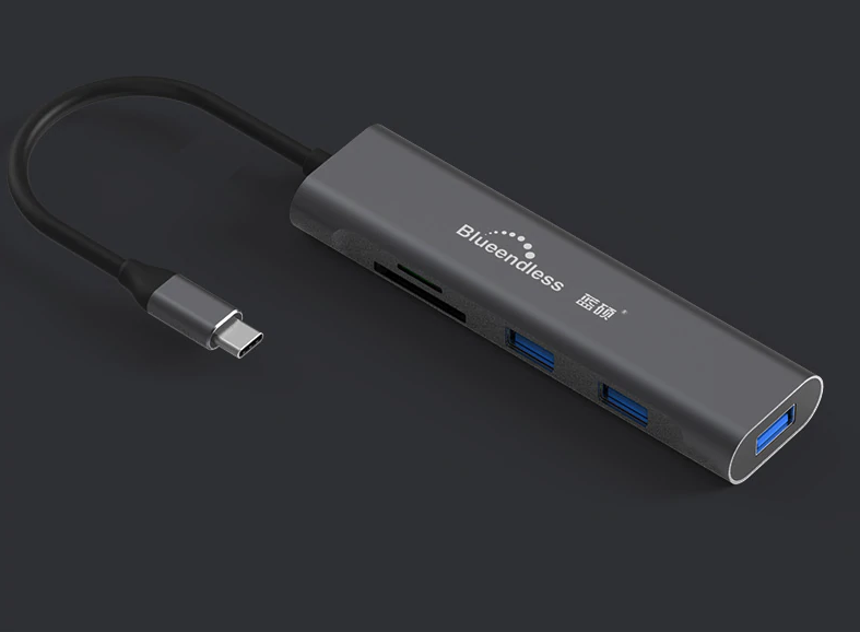Cáp Blueendless Type C Sang HDMI 4K 1000Mbps Ethernet, 3 USB 3.0 Ports, SD/TF Card Reader - Hàng Nhập Khẩu