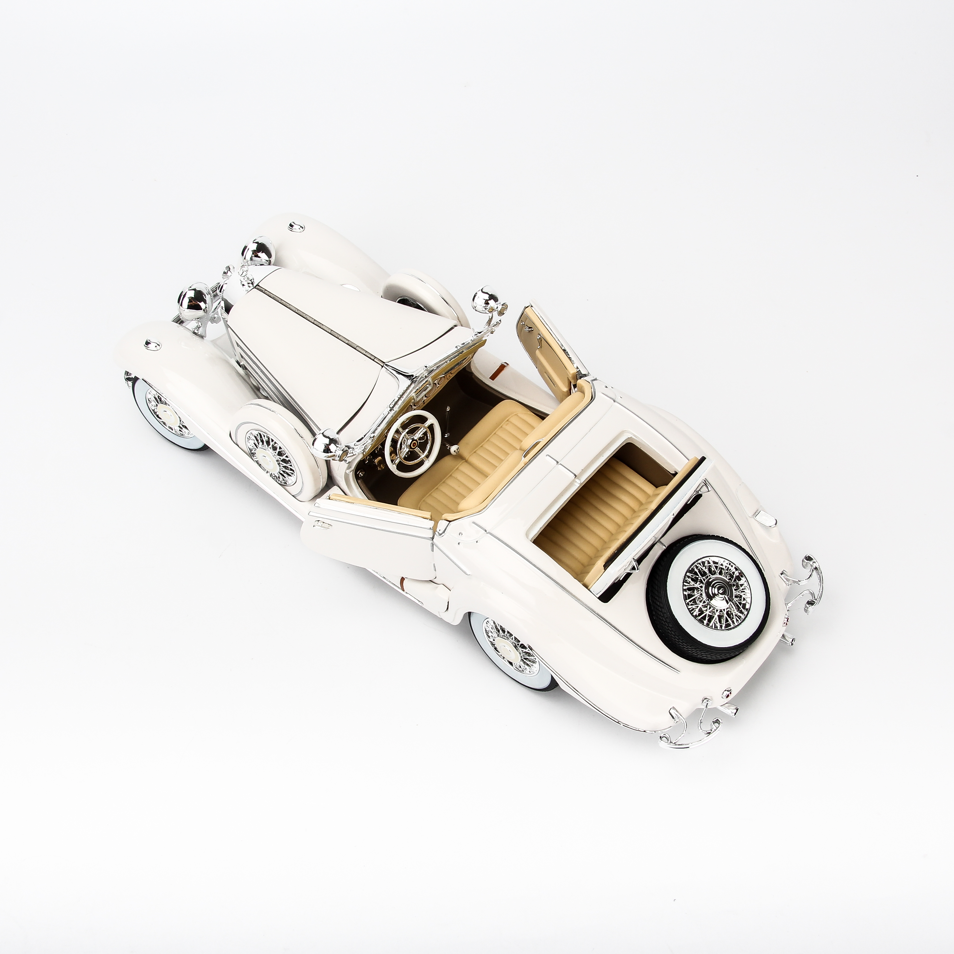 Mô Hình Xe Mercedes-Benz 500K TYP Special Roadster White 1:18 Maisto- MH 36055