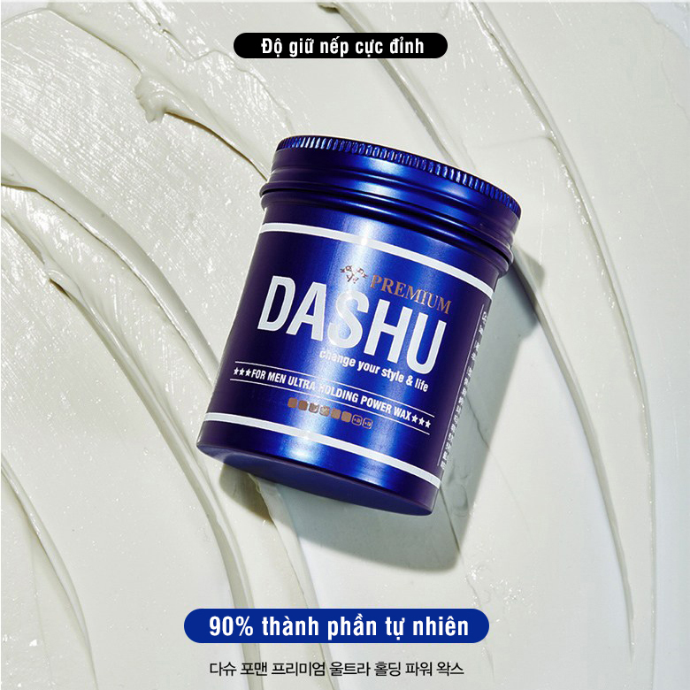 Sáp vuốt tóc nam DASHU For Men Premium Ultra Holding Power Siêu cứng Siêu giữ nếp 100ml JN-SAP01