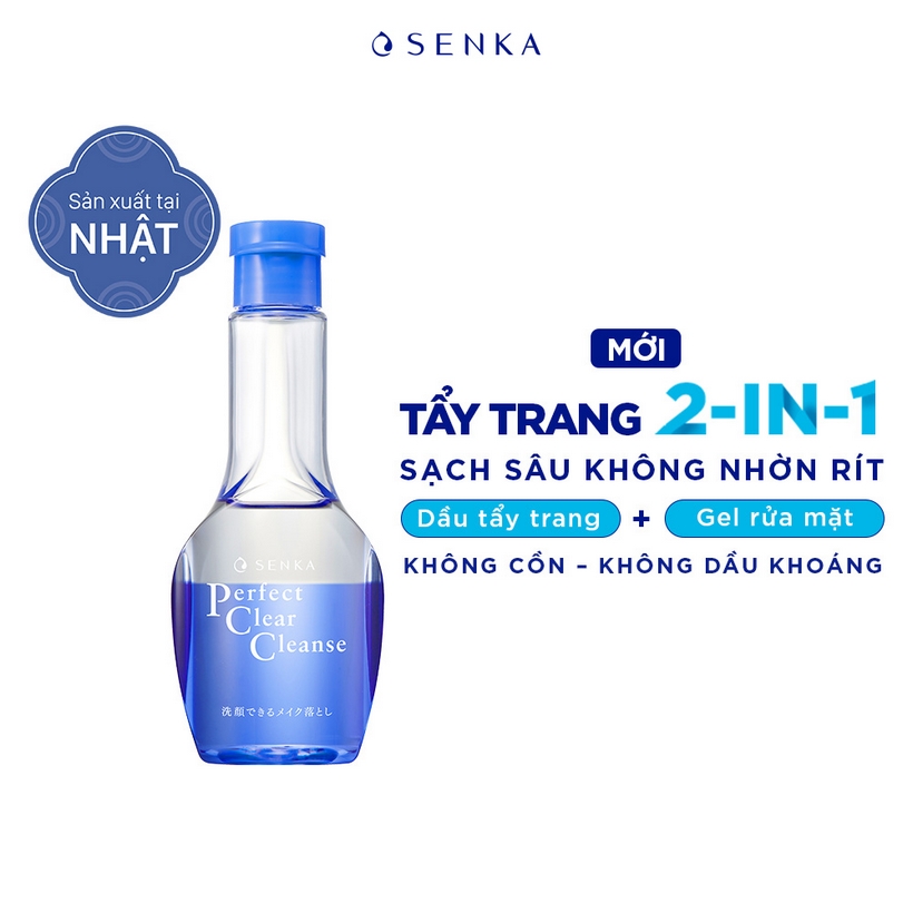 Gel Rửa Mặt Tẩy Trang 2 trong 1 SENKA PERFECT CLEAR CLEANSE 170ML