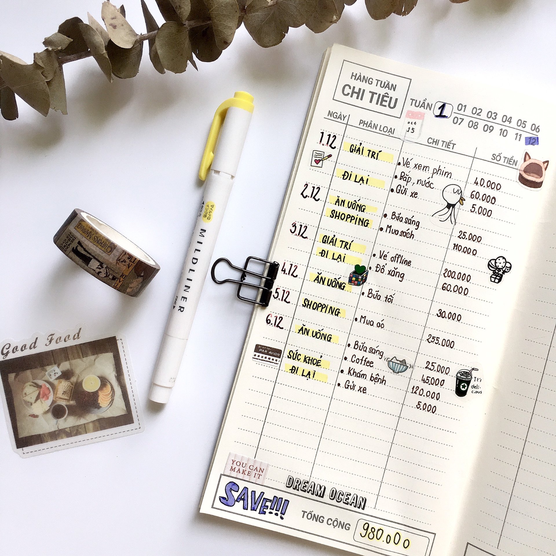 Sổ tay Planner - Sổ tay giữ tiền bìa cứng 21x11 tài chính cá nhân, thu chi, tiết kiệm | Tiki