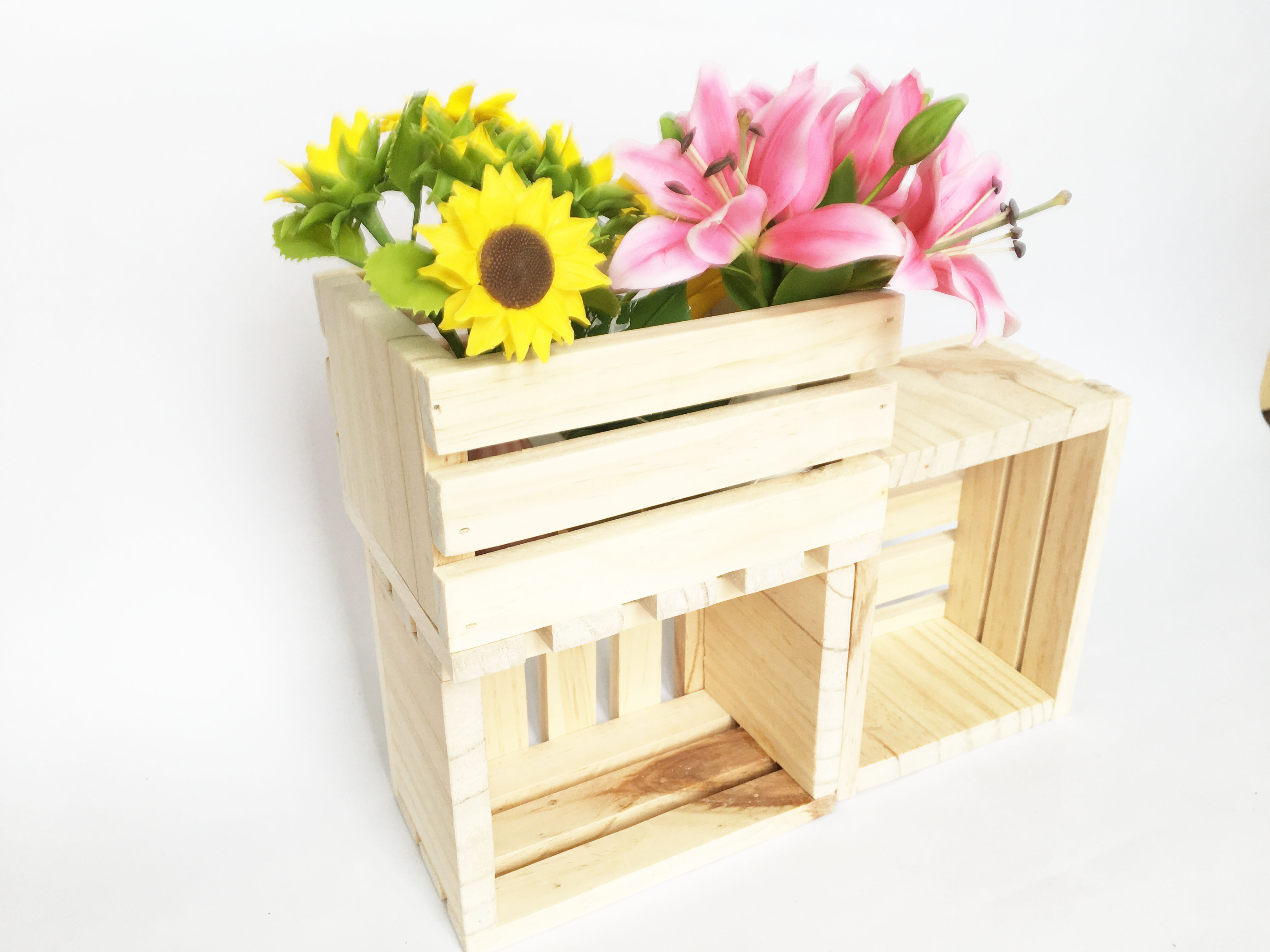 Khay gỗ pallet mini trang trí - kệ gỗ đa năng (màu gỗ tự nhiên, 15x10x7cm)