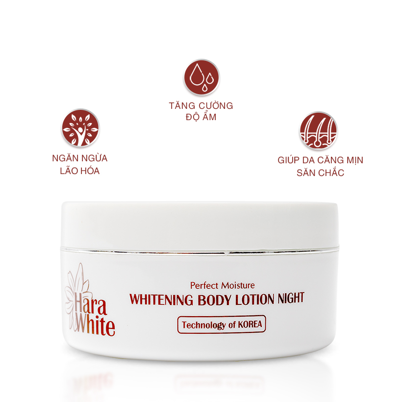 Kem dưỡng da toàn thân whitening body lotion night Hara White (200g)