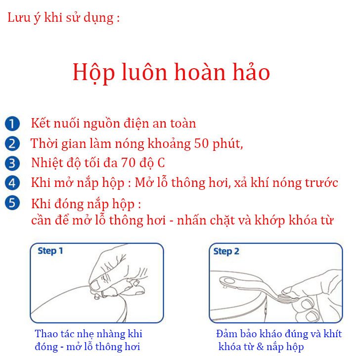 Hộp Cơm Cắm Điện, Giữ Nhiệt - 4 Ngăn Tiện Dụng - Chất Liệu An Toàn Cho Người Sử Dụng, Thân Thiện Với Môi Trường