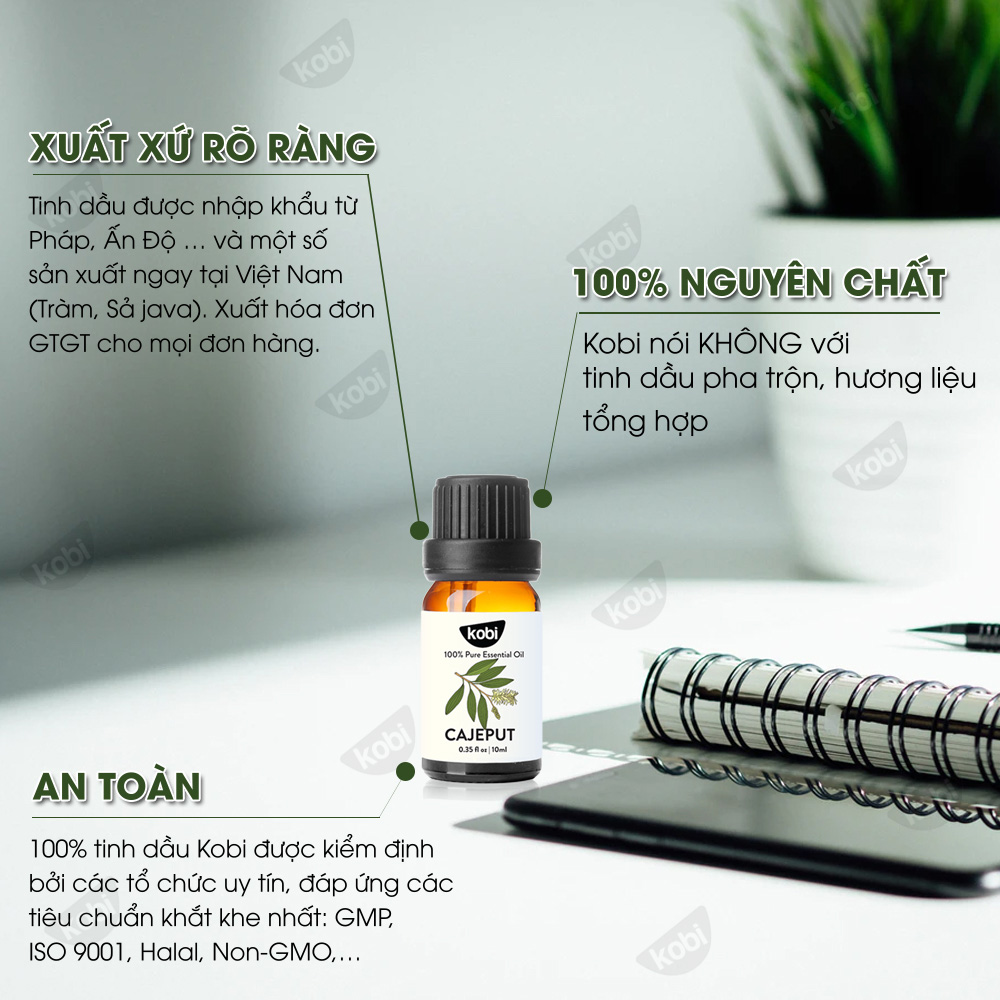 Combo Tinh Dầu Sả Chanh Kobi + Tinh Dầu Tràm Gió Kobi - Tinh Dầu Thiên Nhiên Nguyên Chất, Giúp Giảm Stress, Xua Đuổi Côn Trùng Và Khử Mùi Hiệu Quả, Thích Hợp Dùng Với Đèn Xông Và Máy Khuếch Tán