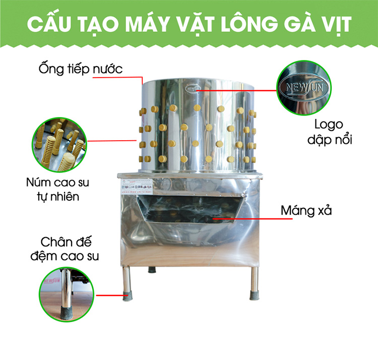 Máy Nhổ Lông Gà Vịt Newsun 70