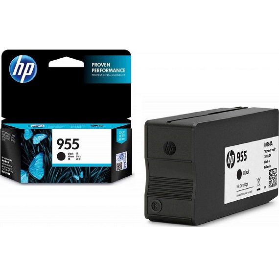 Mực in Phun HP 955 Đen (Máy in HP OfficeJet Pro 8210/8216/HP OfficeJet Pro 8720 All-in-One/8730/8740/8710/HP OfficeJet Pro 7740 WF AiO/HP OfficeJet Pro 8732M AiO/HP OfficeJet Pro 7720 Wide Format/7730/HP OJP 8745 All-in-One/L0S60AA) - Hàng Chính Hãng