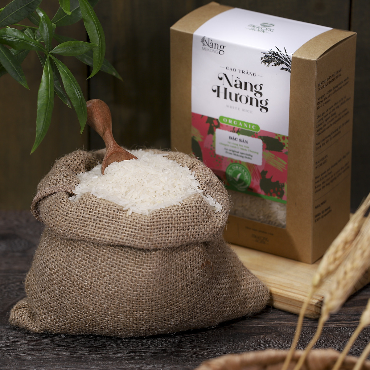 COMBO 4kg - Gạo Hữu Cơ Trắng Nàng Hương -  Nàng MEKONG - 100% Organic