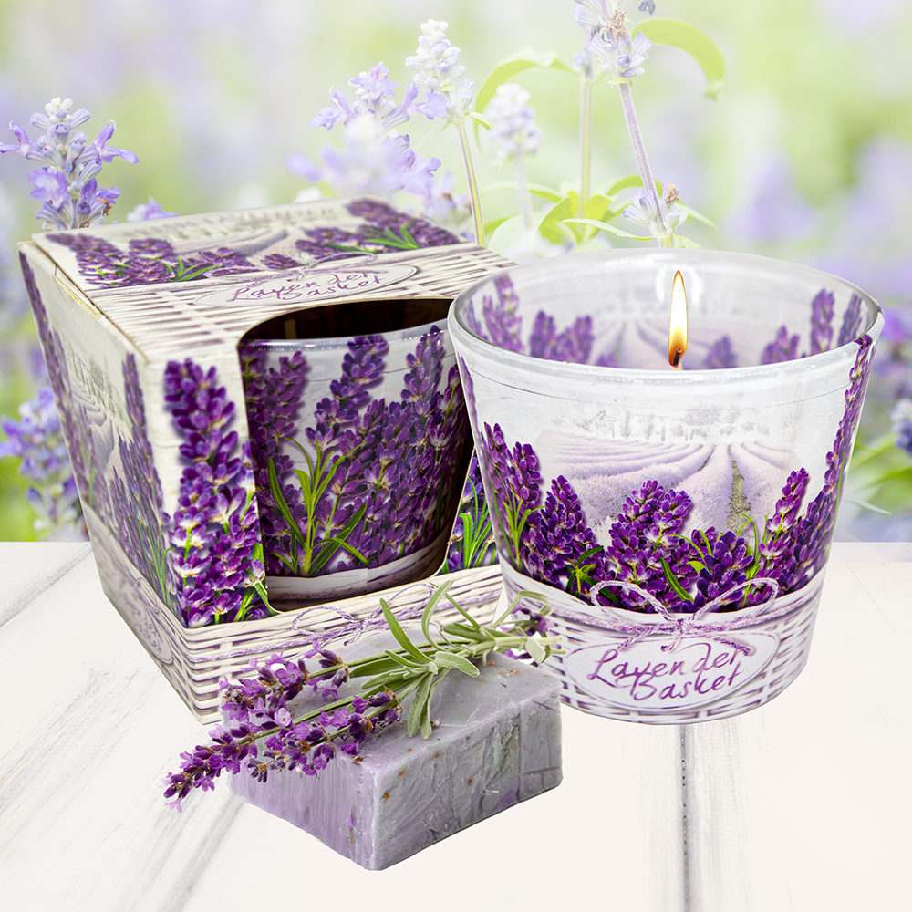 Ly nến thơm tinh dầu Bartek Lavender Basket 115g QT024459 - hoa oải hương (giao mẫu ngẫu nhiên)