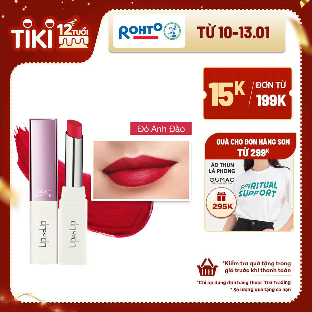 Son lì dưỡng môi siêu mịn Lip On Lip Silky Matte