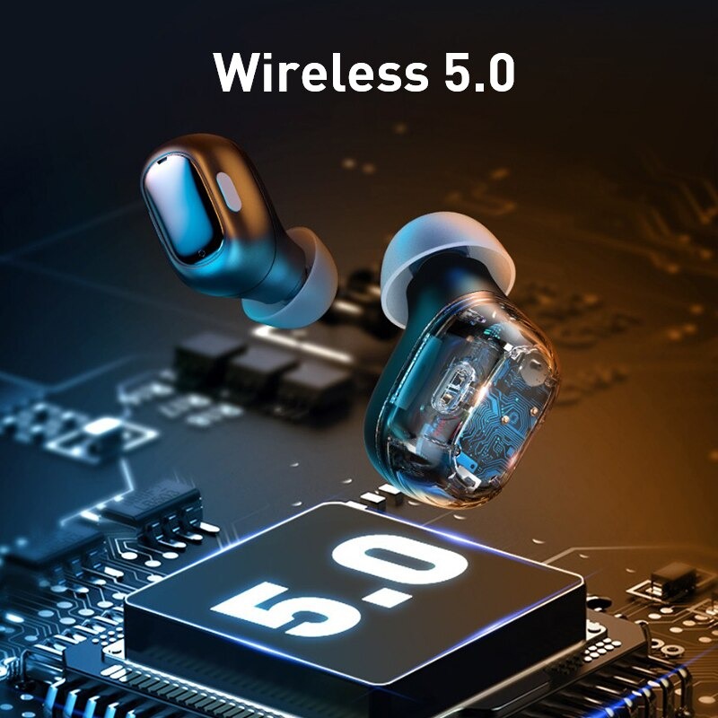 Tai nghe Bluetooth Baseus Encok True Wireless Earphones WM01 (TWS, Bluetooth 5.0, Stereo Earbuds, Touch Control, Noise Cancelling) - Hàng chính hãng