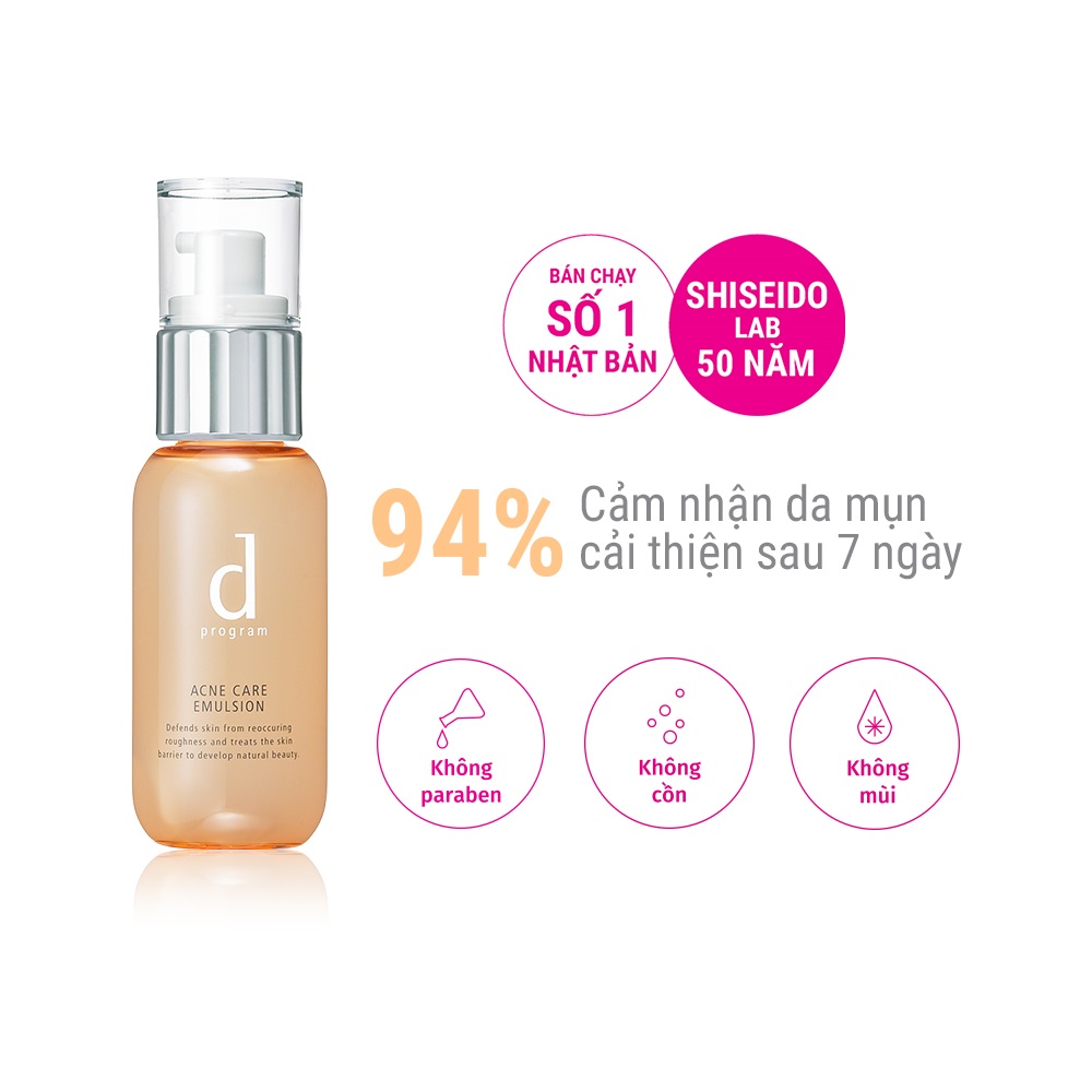 Sữa dưỡng cho da mụn d program Acne Care Emulsion 100ml_13843