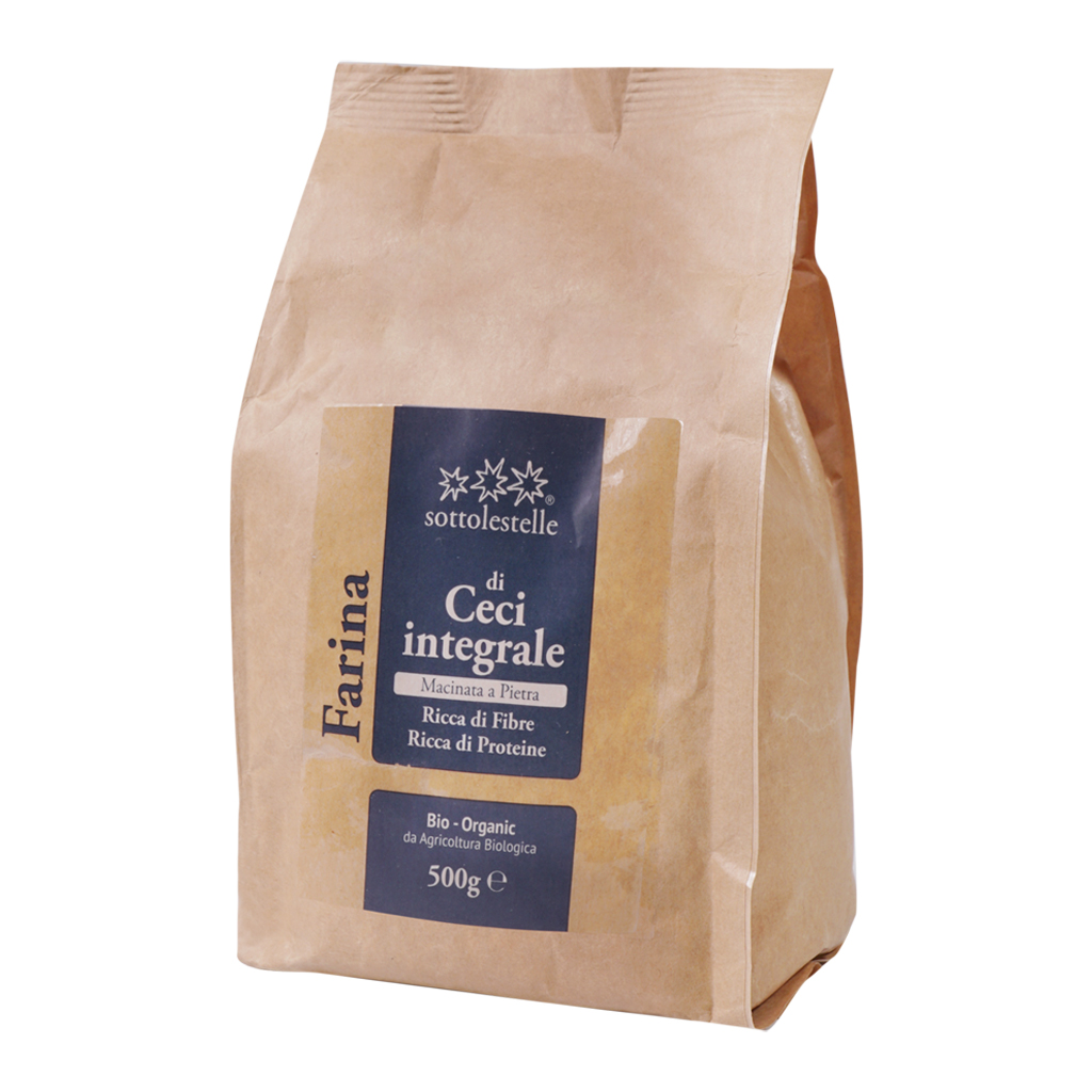 Bột đậu gà nguyên cám hữu cơ Sottolestelle 500g Organic Chickpea Flour