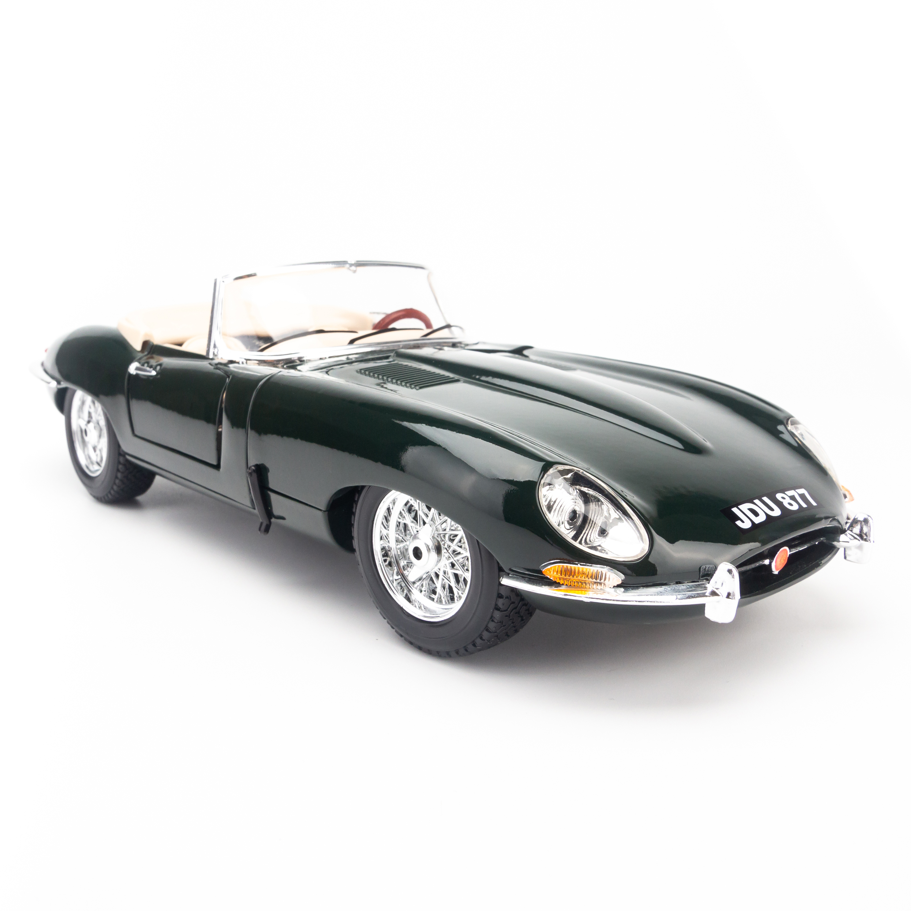 Mô Hình Xe  Jaguar E-Type Cabrio Green 1:18 Bburago - MH-12046