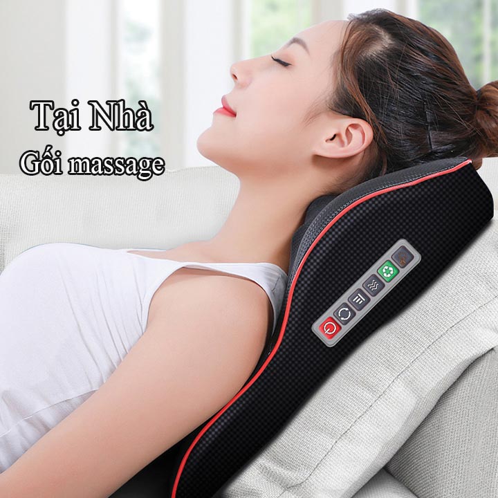 Gối Massage Kiêm Tựa Lưng Đa Năng Le er Kang LEK- 618- 9 tích hợp chế độ rung cùng hồng ngoại