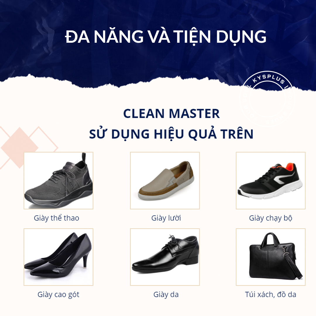 Khăn lau  giày vệ sinh giày cao cấp cho giày thể thao, sneaker, da - Clean Master