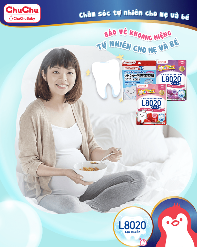 Viên ngậm lợi khuẩn L8020 ngừa sâu răng chuchu baby cho bé vị nho / dâu 90 viên