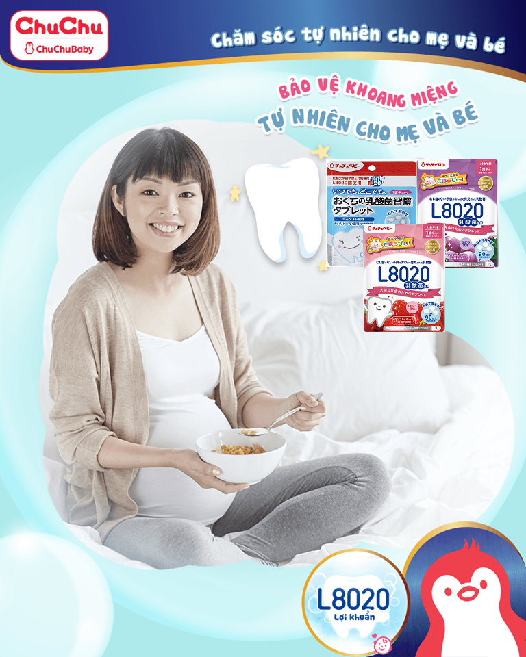 Viên Ngậm Lợi Khuẩn L8020 Ngừa Sâu Răng Chuchu Baby Cho Bé Vị Nho / Dâu