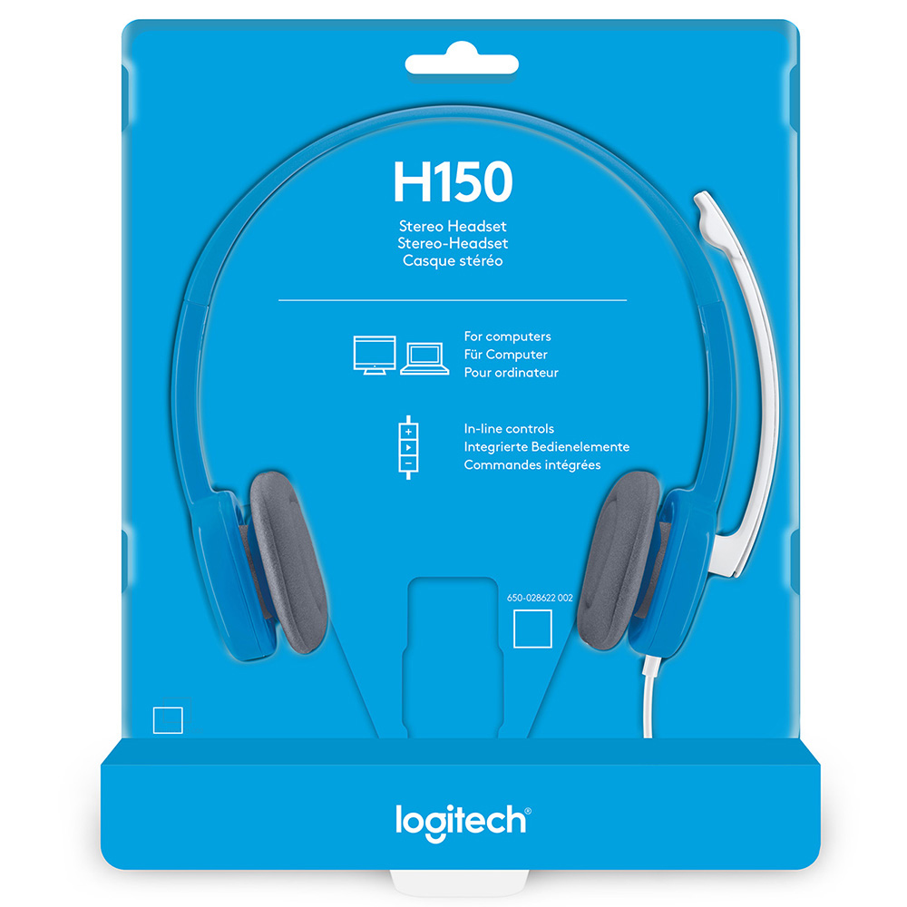 Tai nghe chụp tai Logitech H150 - 2 jack 3.5mm, Mic khử giảm tiếng ồn, âm thanh nổi - Hàng chính hãng