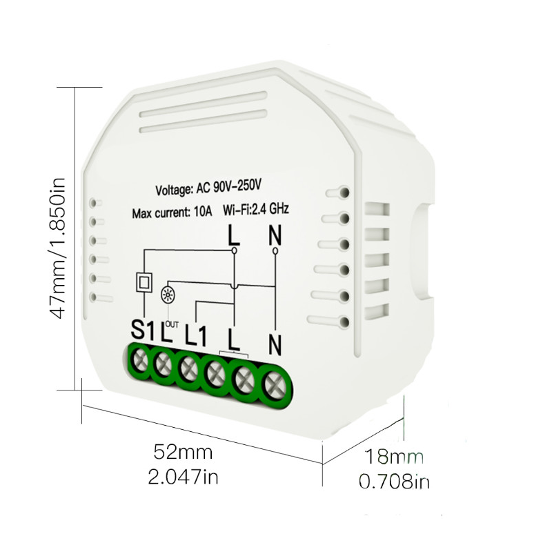 Công Tắc Module Zigbee Hỗ Trợ Công Tắc Tay  SHP-ZSA1