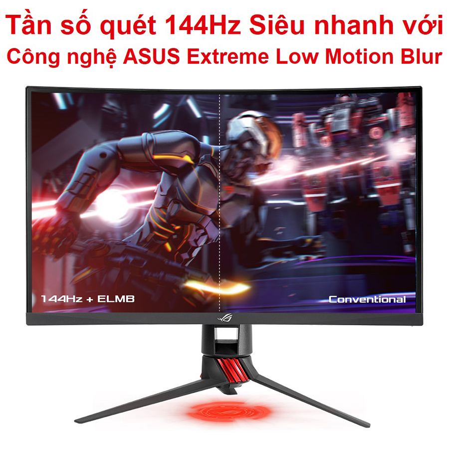 Màn Hình Gaming Cong ASUS ROG Strix XG27VQ 27 inch Full HD (1920 x 1080) 1ms 144Hz Aura RGB FreeSync™ VA- Hàng Chính Hãng