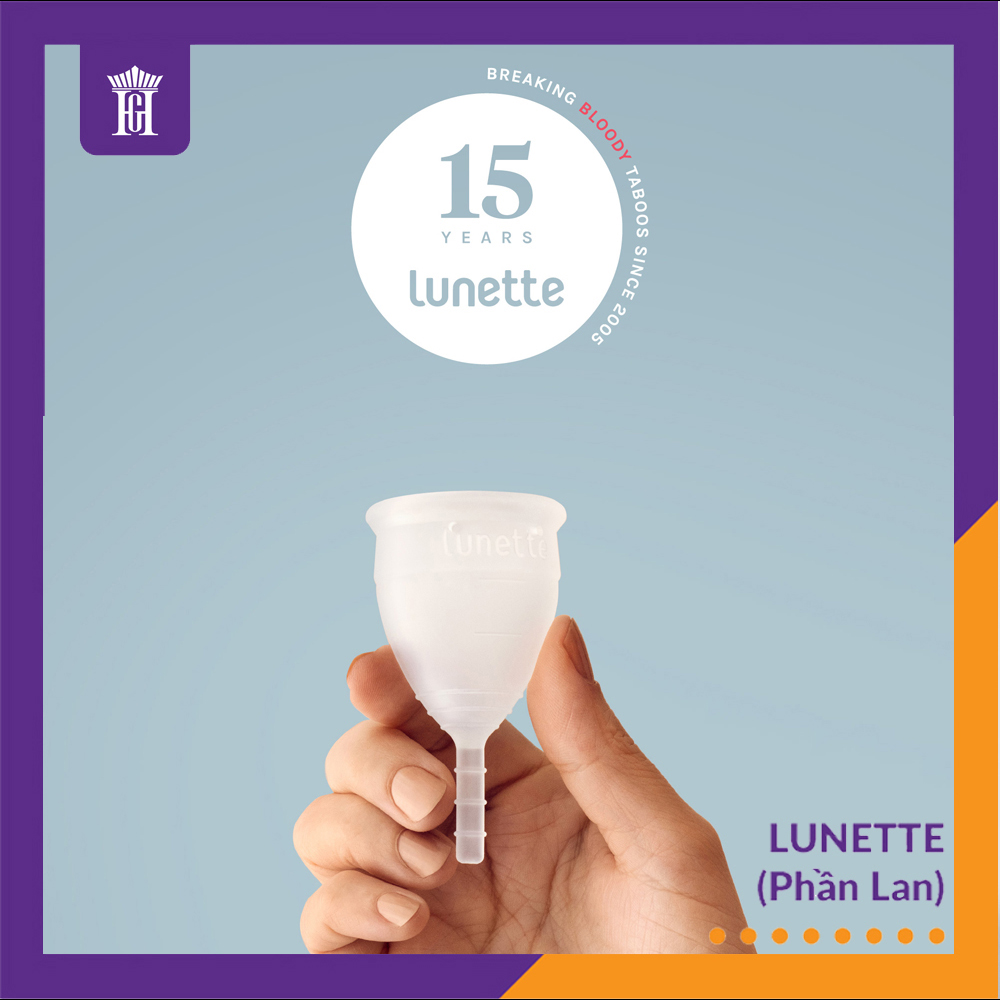 Cốc Nguyệt San Lunette Trong Suốt Size 2 Dung Tích 30ml - Vật Liệu 100% Silicon Y Tế Đạt Chứng Nhận FDA - Nguyên Tem Niêm Phong - Sản Xuất Tại Phần Lan - Hàng Chính Hãng - Lunette Menstrual Cup Clear