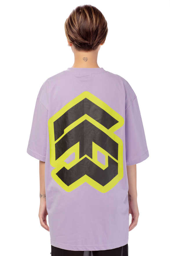 Áo Thun 5THEWAY Tay Ngắn Tím aka 5THEWAY /stroke/ BIG LOGO NEW TEE in PASTEL LILAC