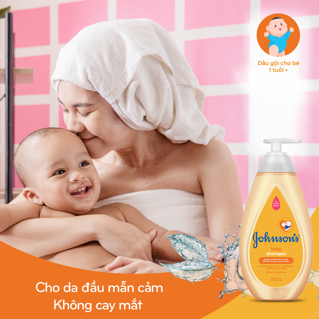 Dầu gội Johnson's Baby dịu nhẹ (800ml)