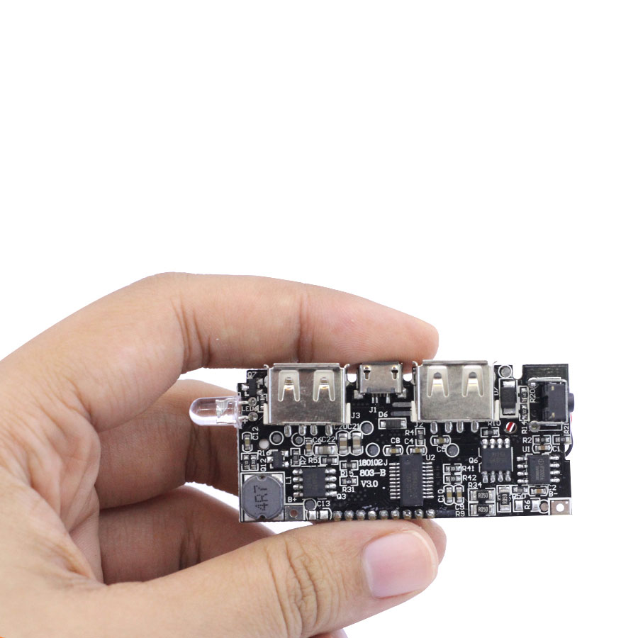 Mạch Sạc Pin Dự Phòng 18650 V4 2 Cổng Ra, Hiển Thị LCD