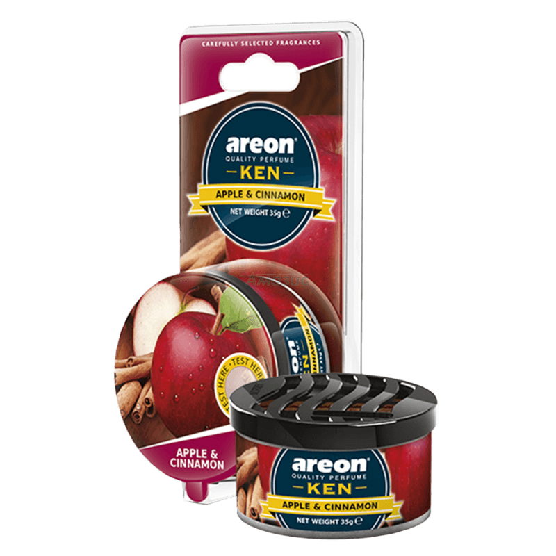Sáp thơm Areon hương Táo & Quế – Thanh mát, Dịu nhẹ - Bậc thầy Say xe - Areon Ken Apple & Cinnamon
