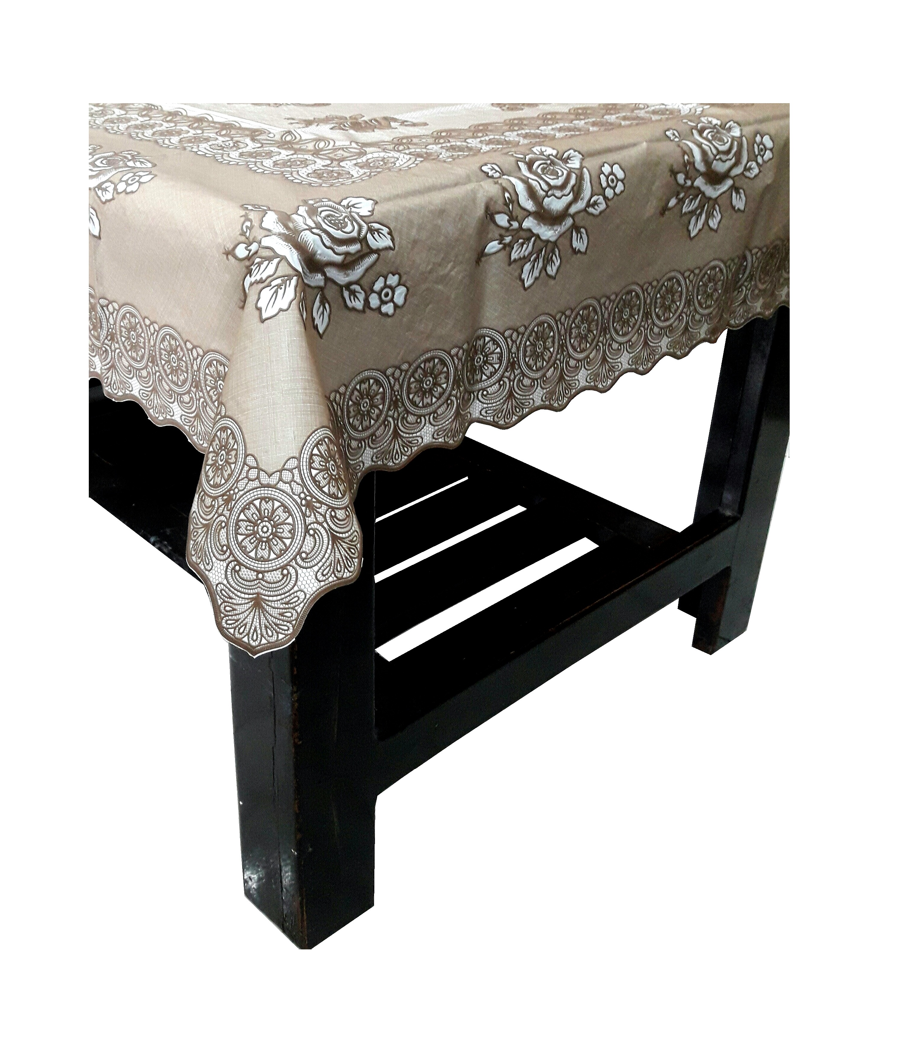 KHĂN TRẢI BÀN PAULEE - 856B (76 cm x 120 cm) HOA VĂN NÂU, PHỦ SALON, KHÔNG THẤM NƯỚC.