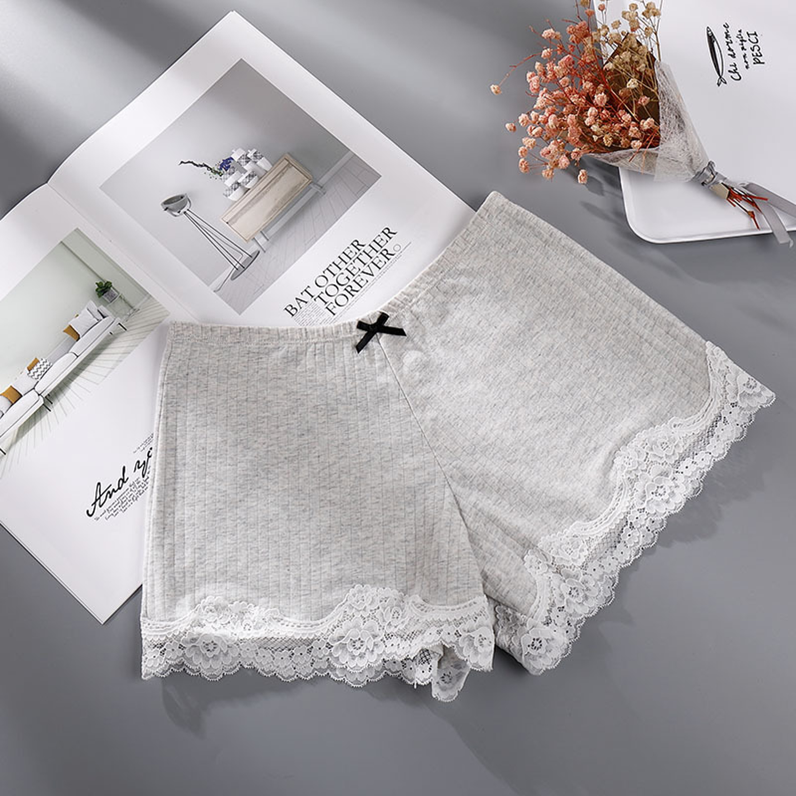 COMBO 5 QUẦN VÁY COTTON TĂM CHÂN REN 044