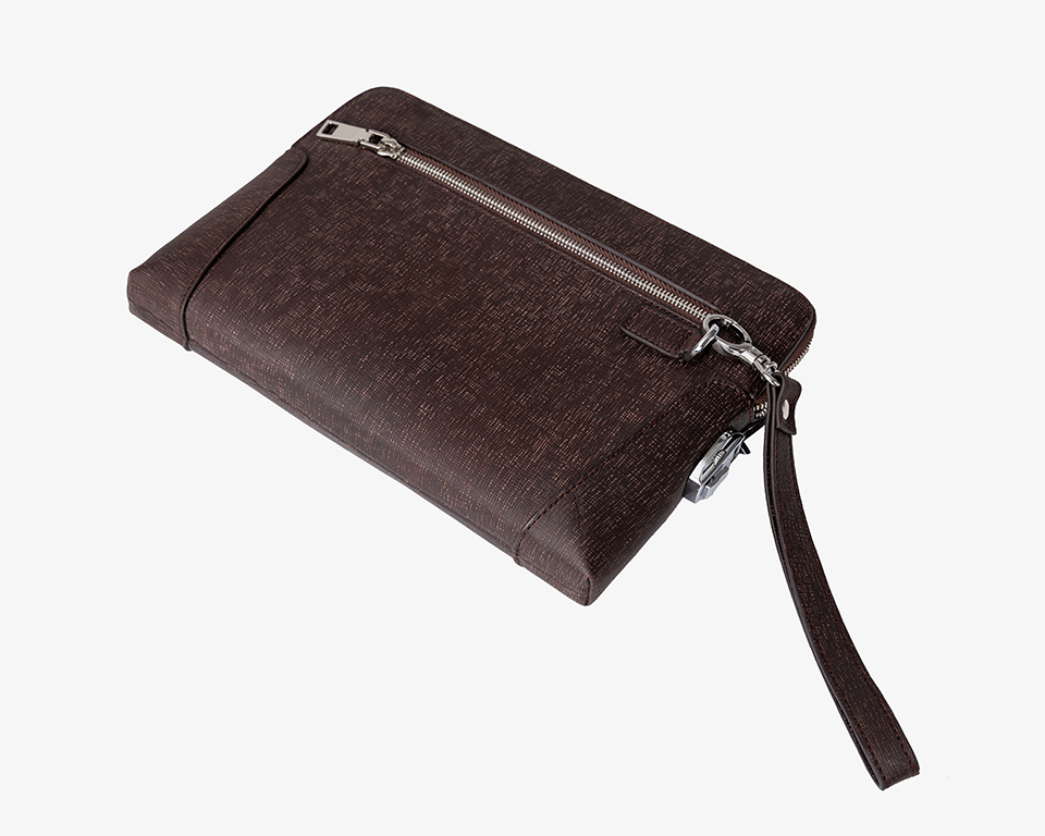 Clutch Cầm Tay Khóa Số Da Bò Xước CK11