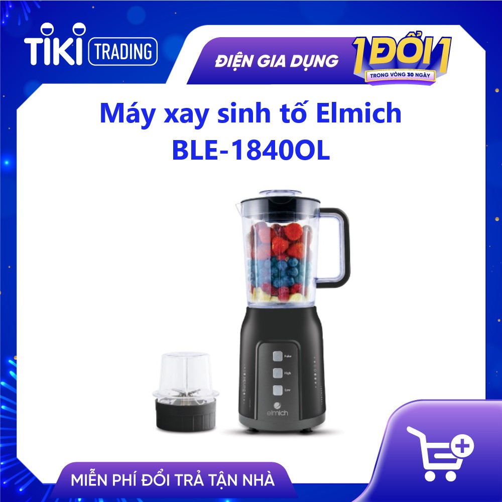 Máy Xay Sinh Tố Elmich BLE-1840OL  - Hàng Chính Hãng