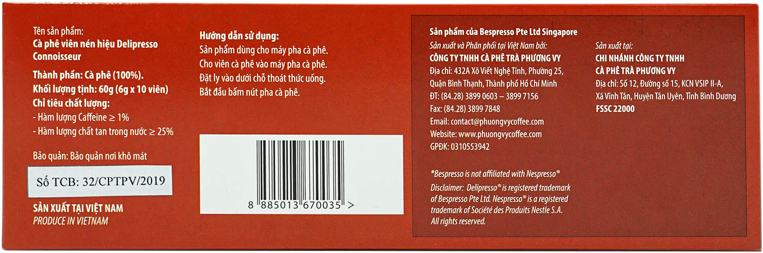 Cà phê Delipresso Connoisseur 10 viên