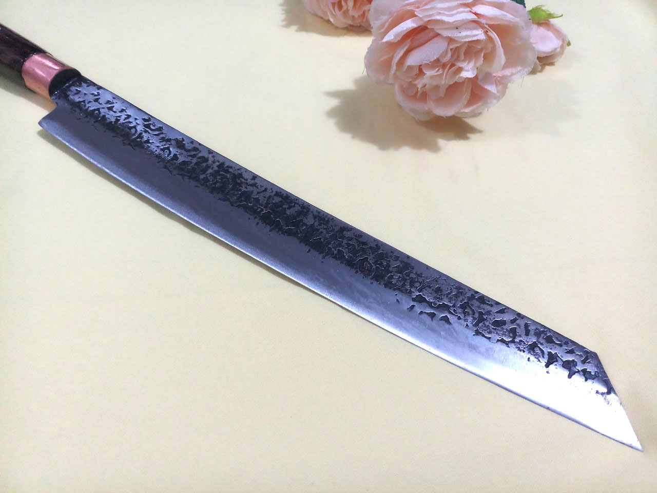 DAO BẾP PHÚC SEN - DAO BẾP SASHIMI MẶT HOA VĂN MÃ FN4