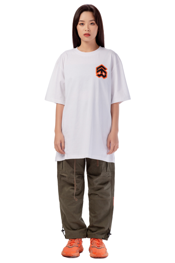 Áo Thun 5THEWAY Tay Ngắn Trắng aka 5THEWAY /stroke/ BIG LOGO NEW TEE in WHITE
