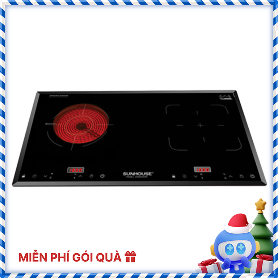 Bếp Đôi Điện Từ Hồng Ngoại Sunhouse SHB9104MT - Hàng chính hãng