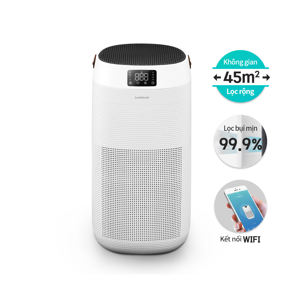 Máy lọc không khí Lock&lock Air purifier ENP124WHT (50W) Màu trắng - Hàng chính hãng