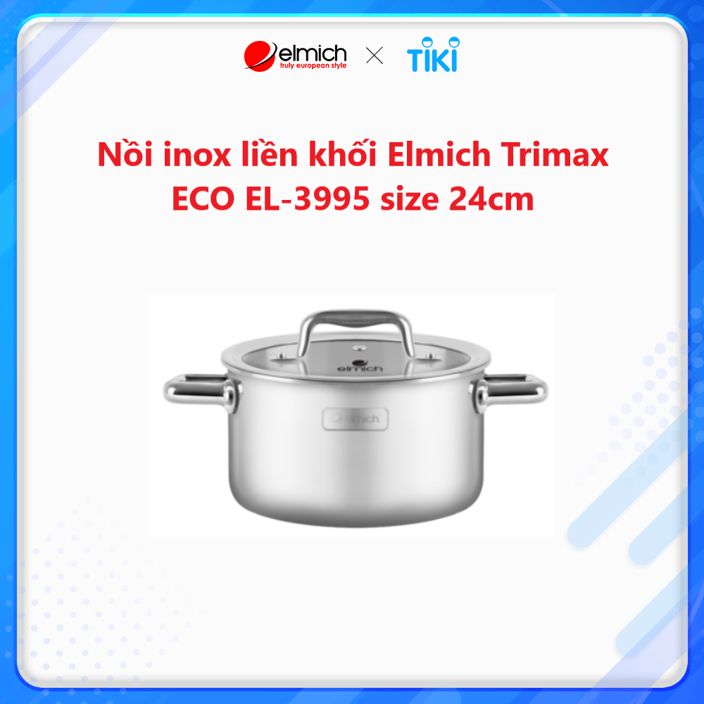 Hình ảnh Nồi Inox liền khối Elmich Trimax Eco EL-3991