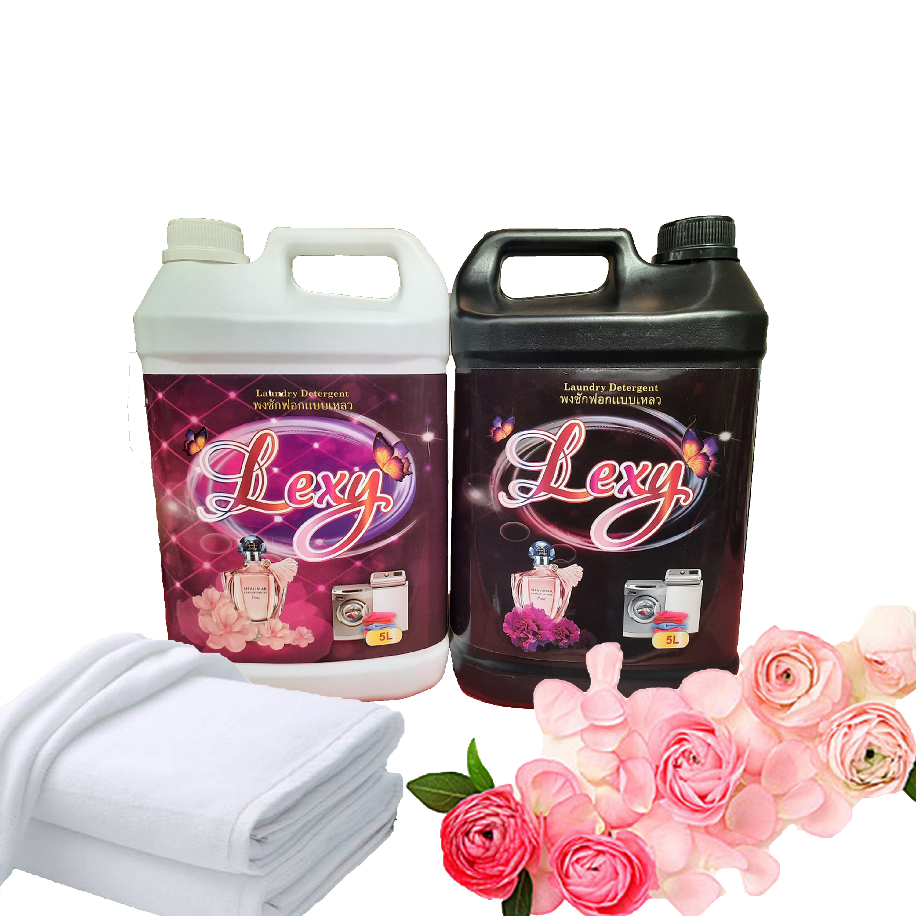 Nước giặt xả LEXY Can 5L - Đậm đặc - Mềm mại - Thơm mát - Lưu hương