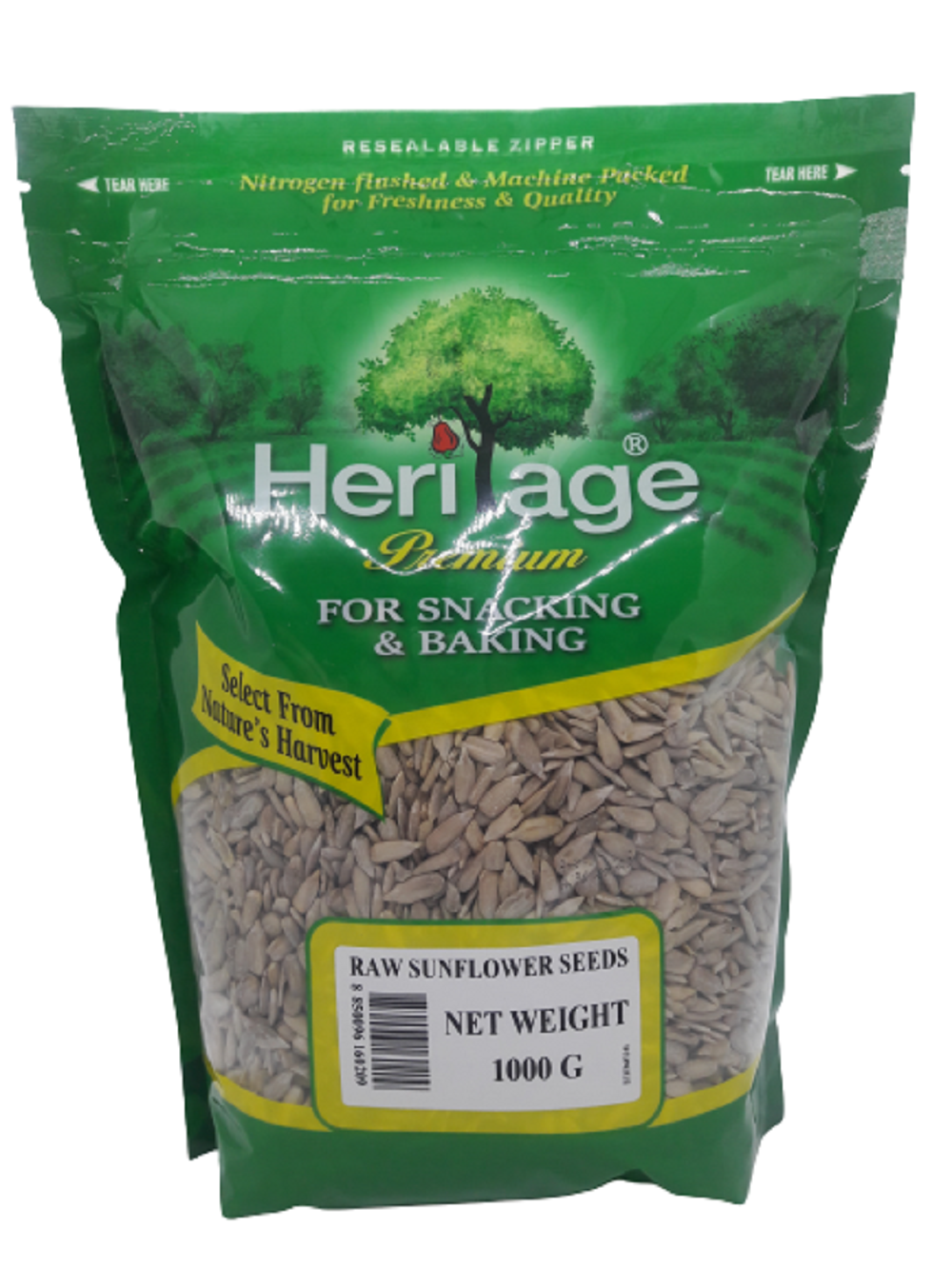 Hạt hướng dương đã tách vỏ Heritage giàu Vitamin E , giãm Cholesterol xấu - Sunflower Seeds 1kg