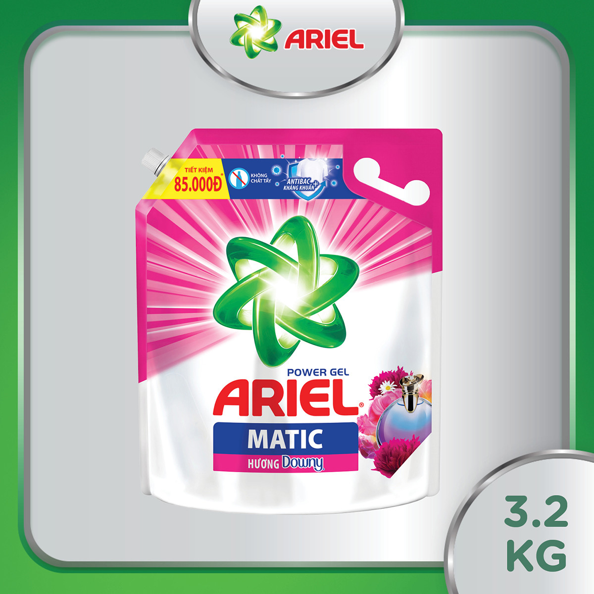 Nước Giặt Ariel Hương Downy Túi 3.2Kg